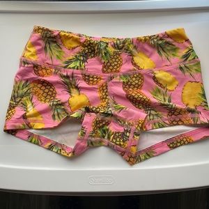 Pink Pineapple Fleo Shorts